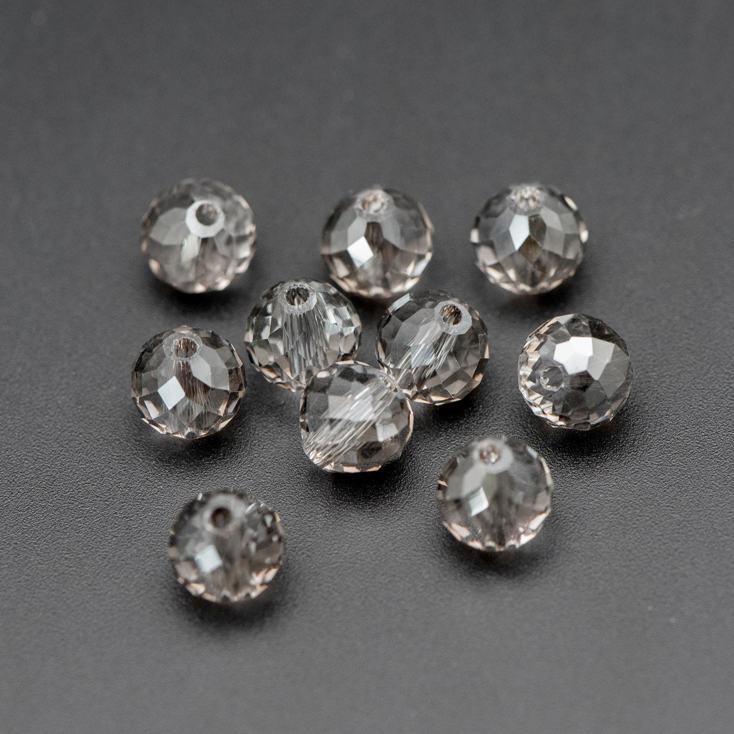 75pcs Crystal Faceted Teardrop Beads 8x7.5mm, Sparkly Glass Pear Beads, (TS-97)