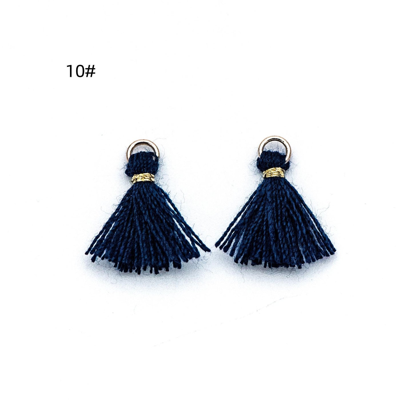 10pcs Cotton Tassel Charm Pendants 14mm, Grey (FB-031-5)