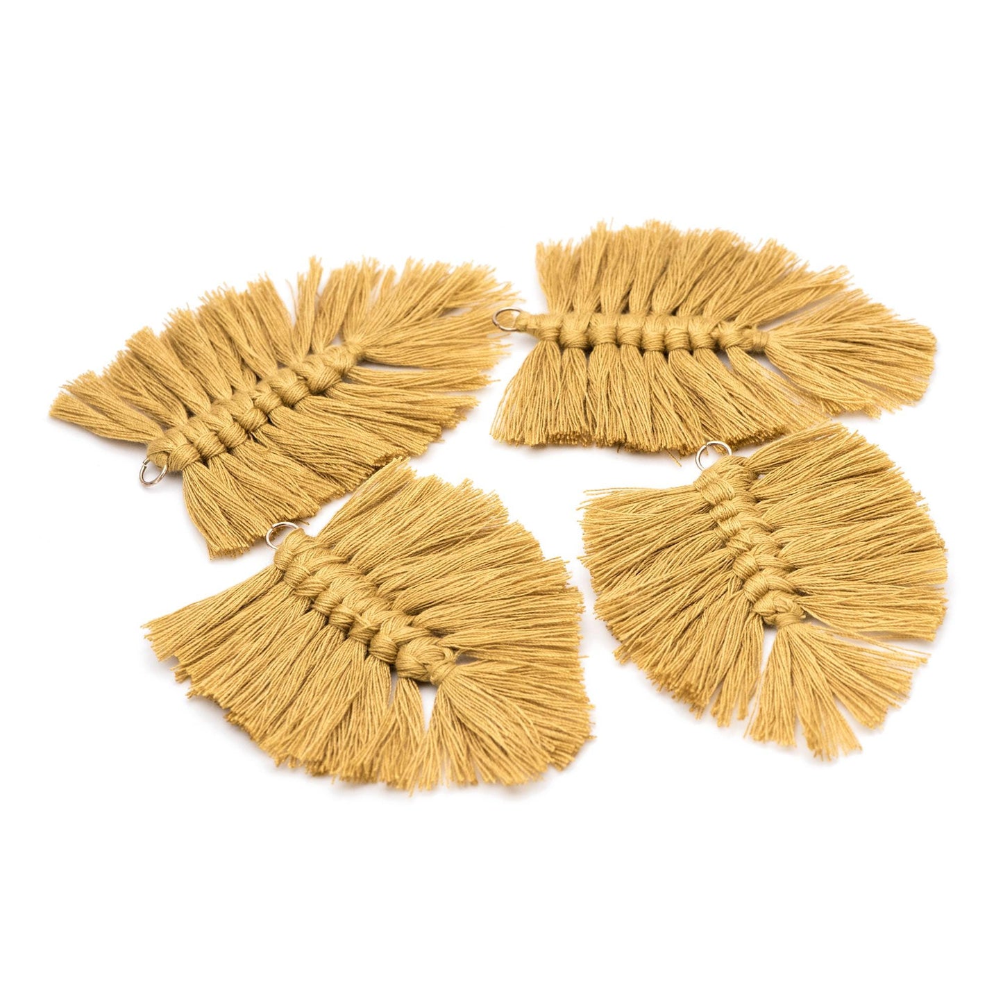 4pcs Tiered Cotton Tassels 100mm, 10 Layers Large Tassel Charms, Tassel Pendants (FB-049)