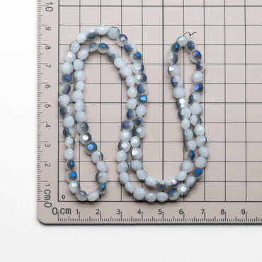 Coin Crystal Glass Faceted Beads 6mm (TS-62)/ 19" strand