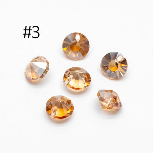 30pcs Unique Chandelier Crystal Glass Faceted Coin Cone Beads 8x6mm (TS-76)