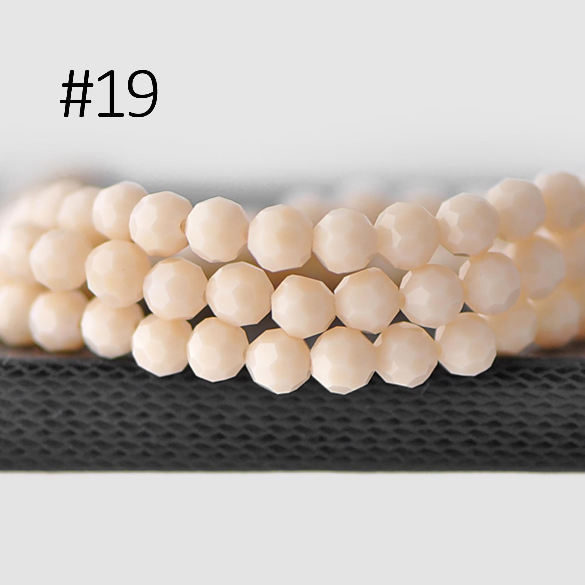 70pcs Round Faceted Crystal Glass Beads 8mm (32QZ-08)