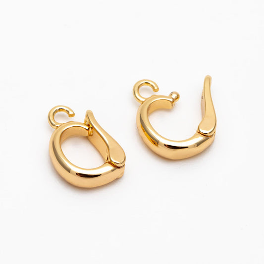 10pcs Gold/ Silver Open Loop Bail, Gold/ Rhodium Plated Bails, Small Bail, Jewelry Bail, Pendant Bails,Necklace Pendant Connector(GB-1468-E)