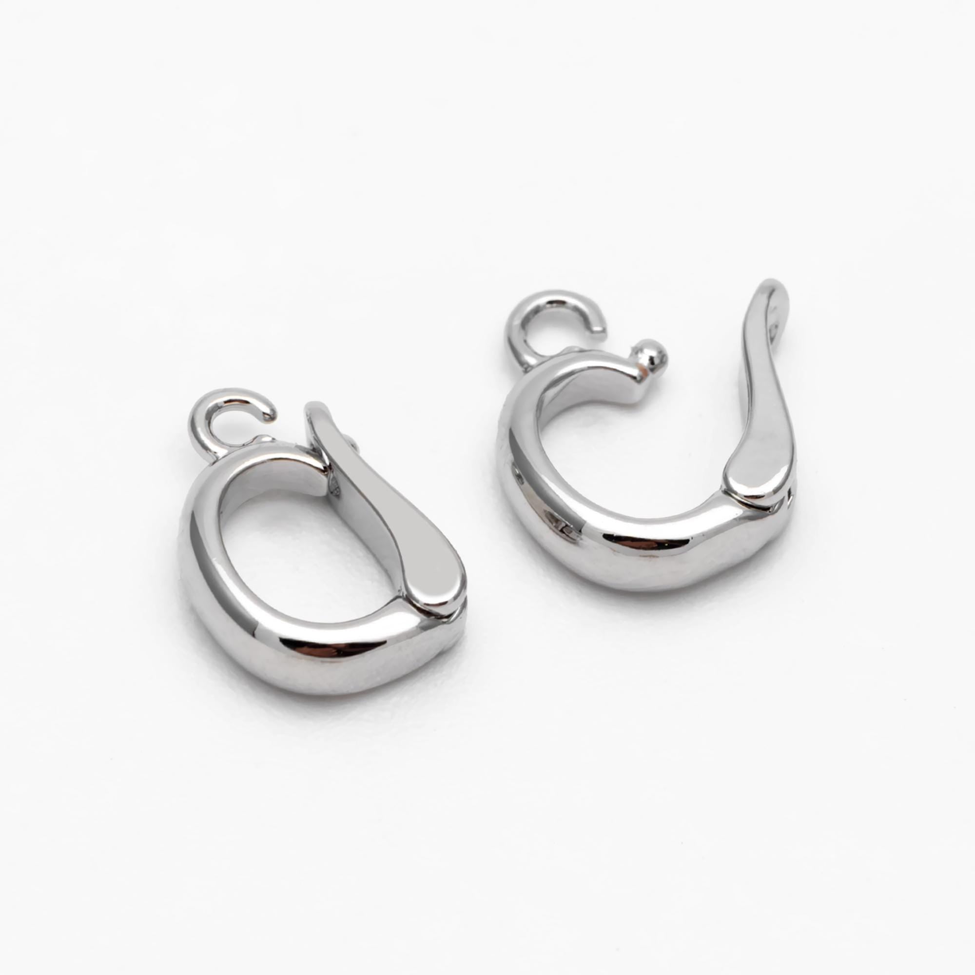 10pcs Gold/ Silver Open Loop Bail, Gold/ Rhodium Plated Bails, Small Bail, Jewelry Bail, Pendant Bails,Necklace Pendant Connector(GB-1468-E)