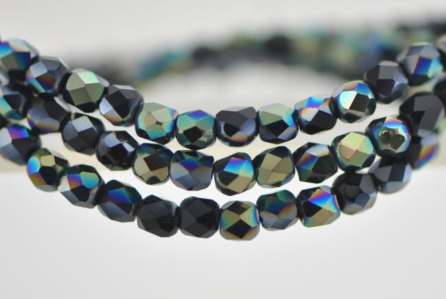 95pcs Round Crystal Glass Faceted Beads 4mm (18QZ-04)