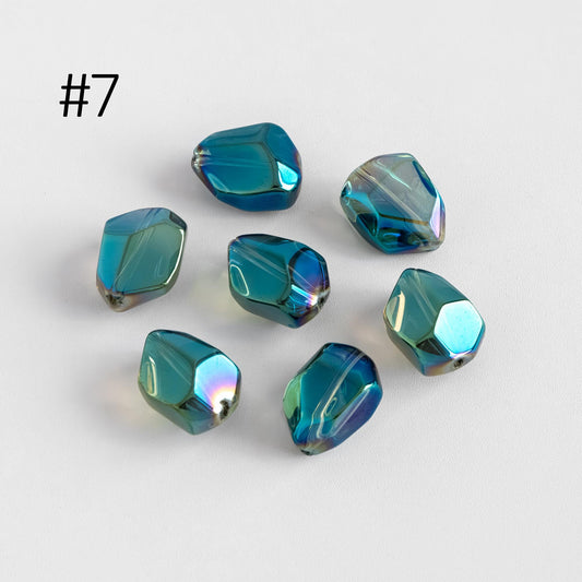 20pcs Crystal Faceted Glass Unique Stone Shaped beads 16mm (GM-005)