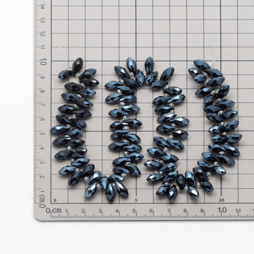 Crystal Faceted Teardrop, Glass Briolette beads 6x12mm , (HS-06)/ 95 beads