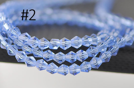 115pcs Crystal BiCone Faceted 4mm Glass Beads (LZ-04)