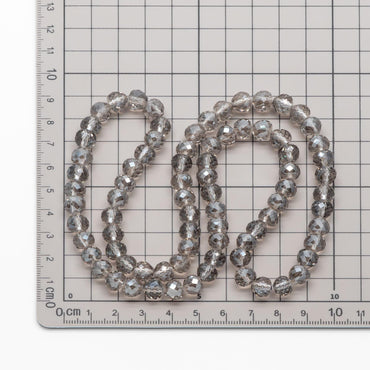 75pcs Crystal Faceted Teardrop Beads 8x7.5mm, Sparkly Glass Pear Beads, (TS-97)