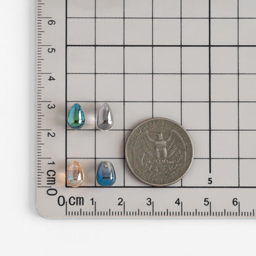 Glass Teardrop beads 9x6mm, Tear Drop Crystal Pear Beads, (GM-032)/ 50 beads