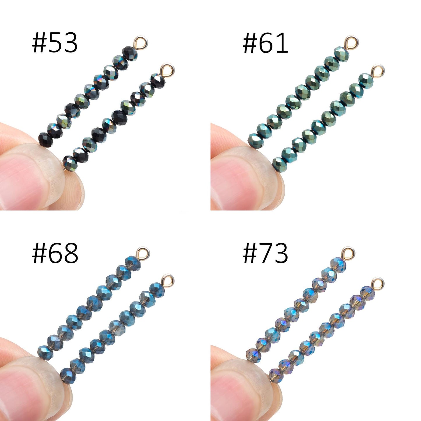 Crystal Glass Rondelle Faceted Tiny beads 2x3mm (#BZ03) (strand of 120 beads)