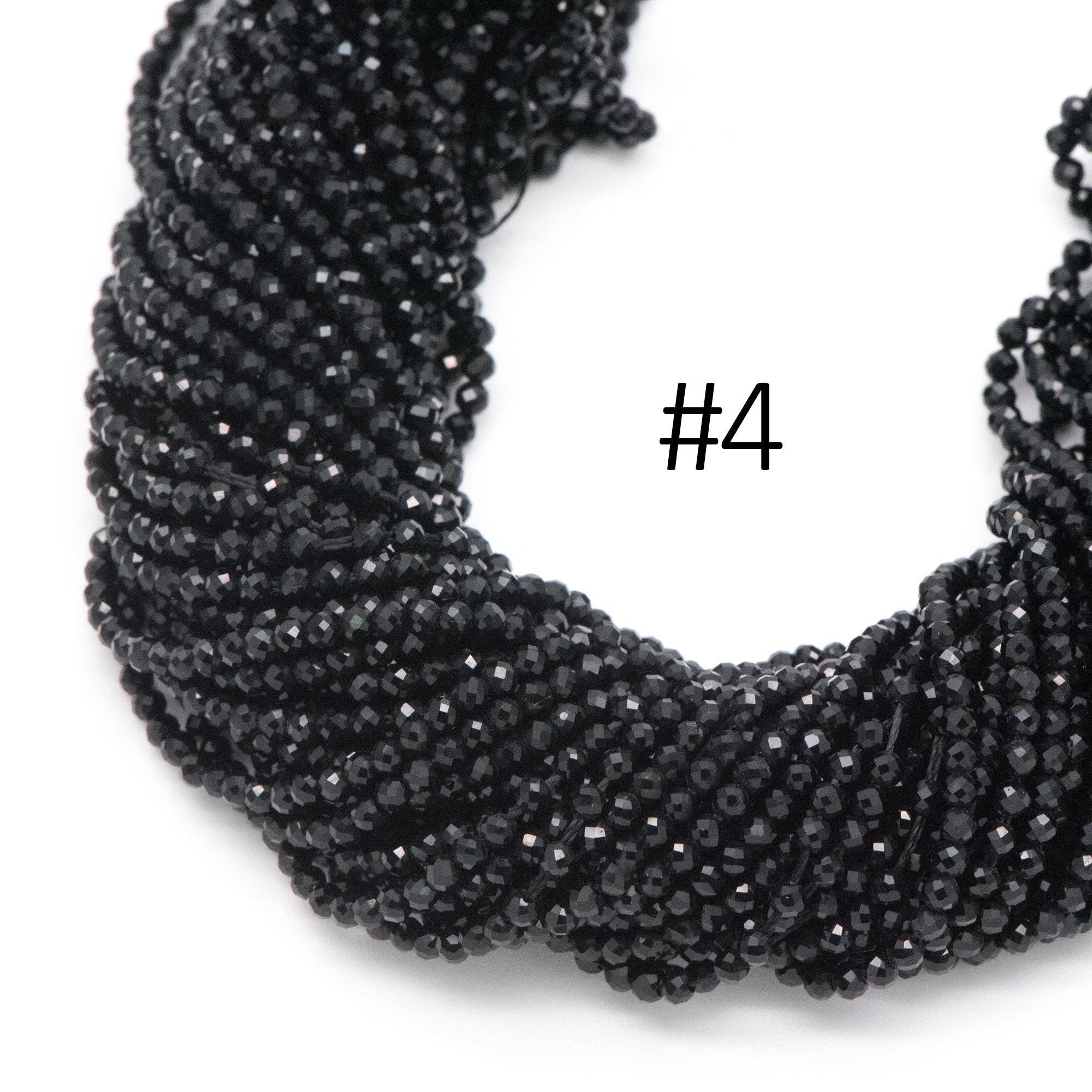 Crystal Faceted Round Beads 2mm, Tiny Size Glass Spacer Beads, (QZ-02) / 165 beads