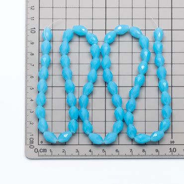 58pcs Teardrop Crystal Glass Faceted Beads 8x11mm (#SS-08)