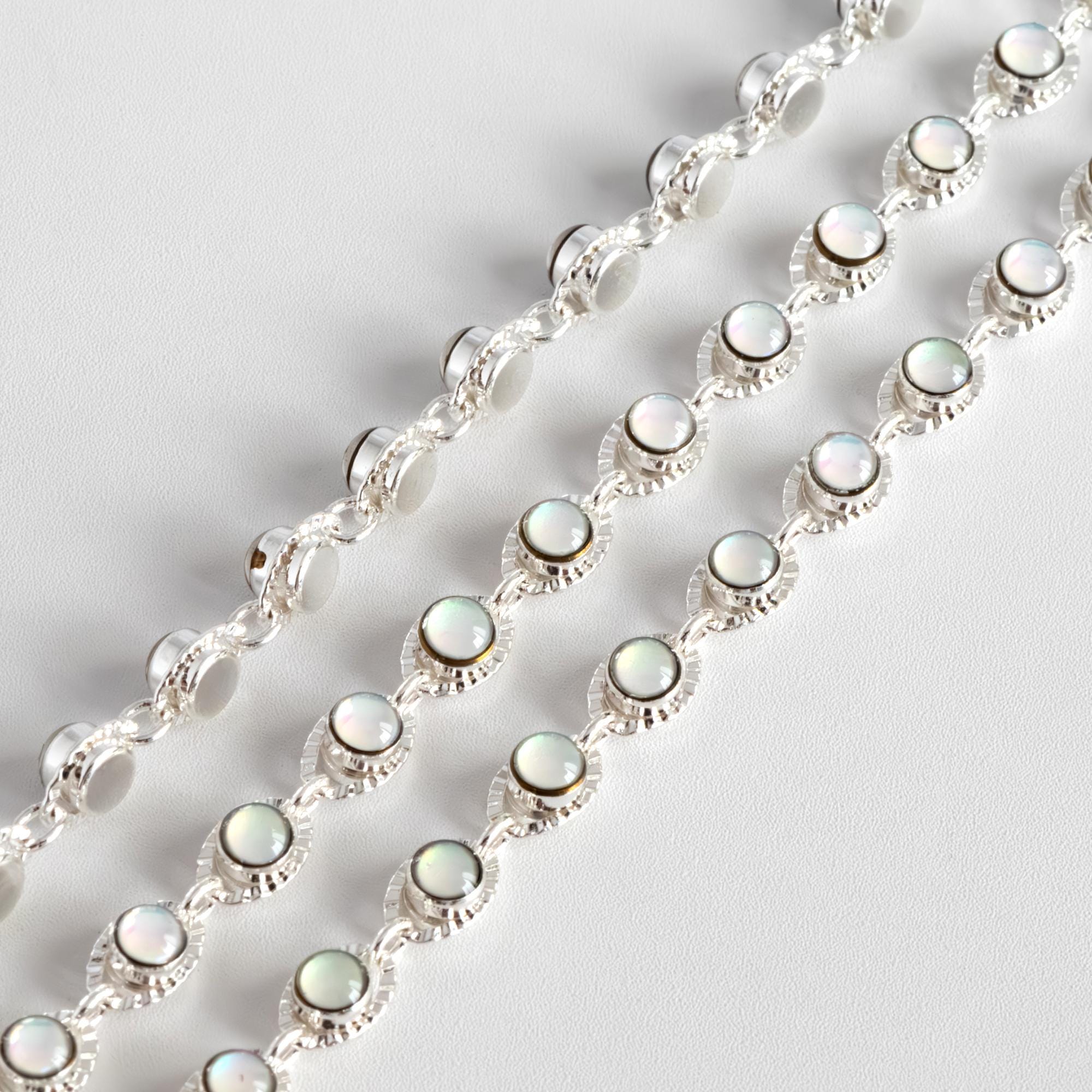 Gold/ Silver Tone Evil Eye Chain, Gold/ Silver plated Brass (#LK-607)/ 1 Meter=3.3 ft