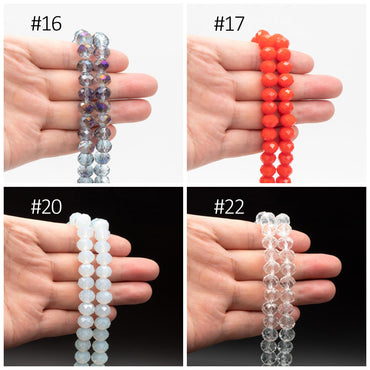 65 beads Rondelle Crystal Glass Faceted beads 8x10mm (BZ10)