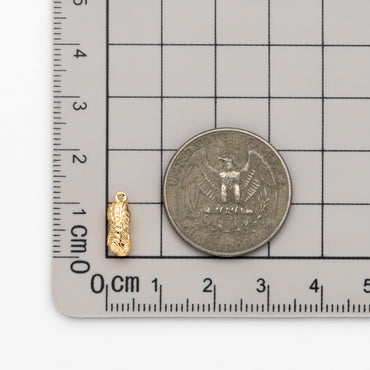 10pcs Gold/ Silver Peanut Charms , 18K Gold/ Rhodium plated Brass, Jewelry Making, Diy Material, Jewelry Supplies (GB-4589-F)