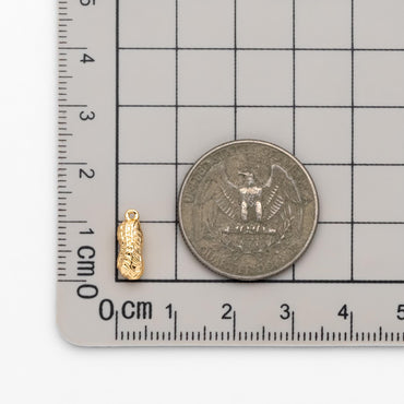 10pcs Gold/ Silver Peanut Charms , 18K Gold/ Rhodium plated Brass, Jewelry Making, Diy Material, Jewelry Supplies (GB-4589-F)