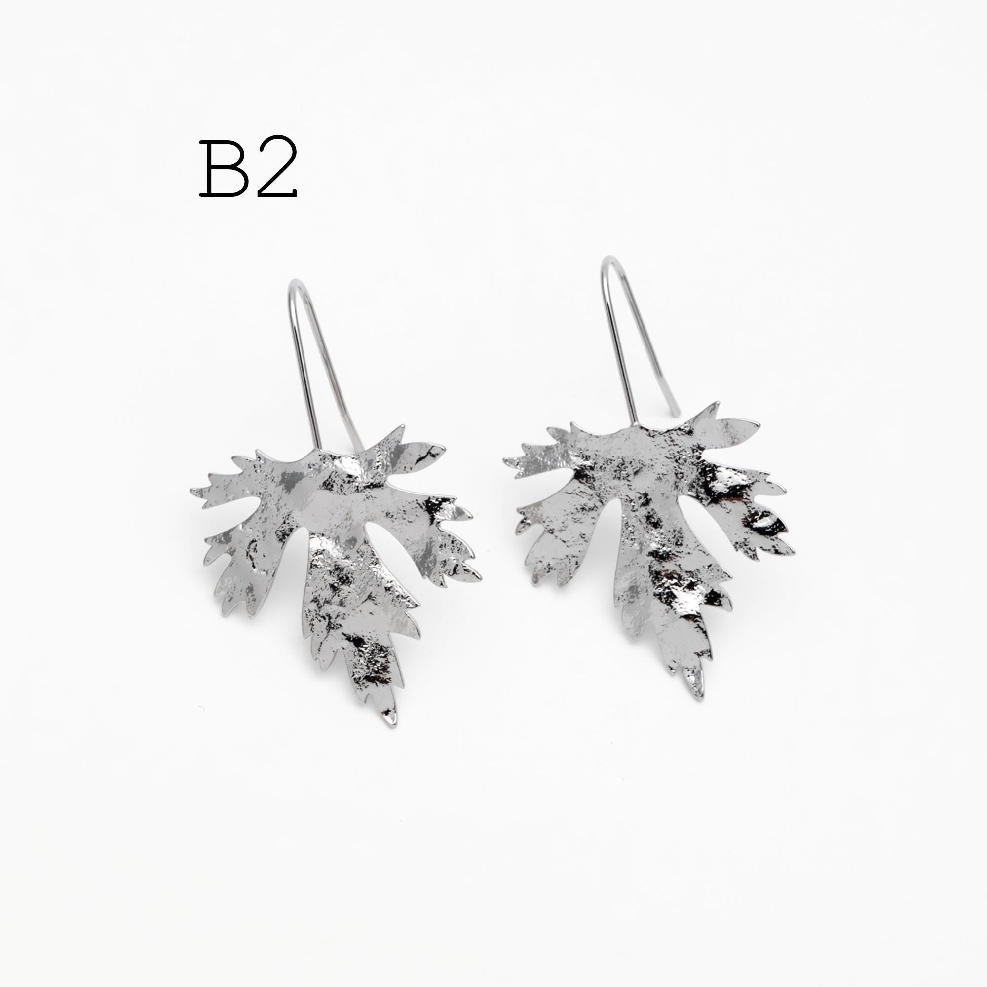 4pcs Gold/ Silver Tone Maple Leaf Ear Hooks, Simple Earwires Earring Components (GB-3323-B)