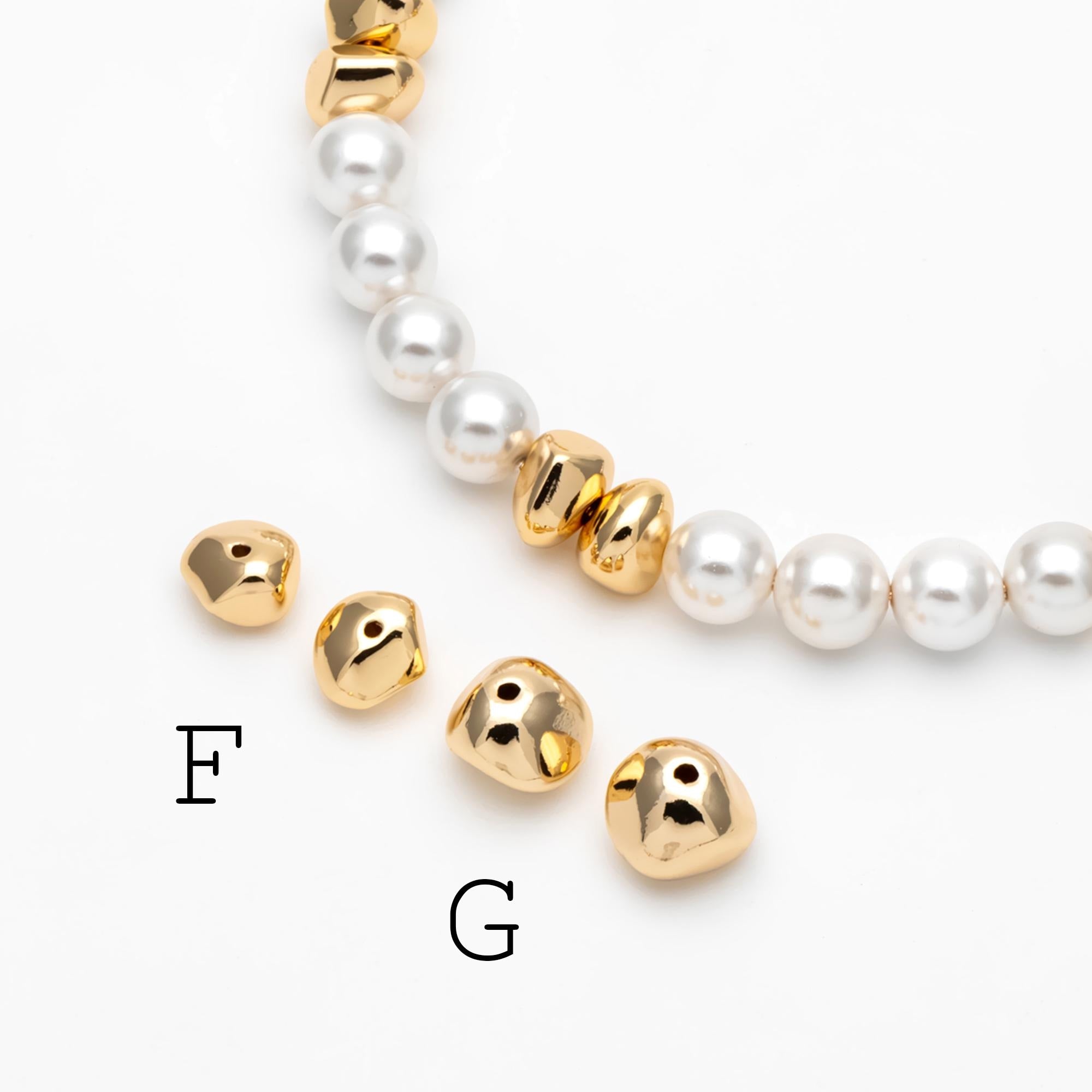 10pcs Gold Spacer Beads, Gold plated Brass, Jewelry Making, Diy Material, Jewelry Supplies (GB-2956)