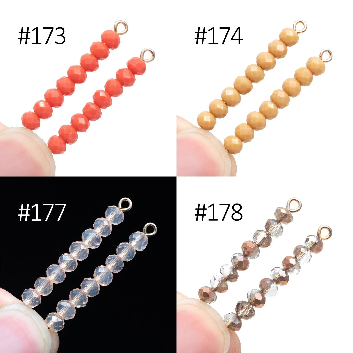 Crystal Rondelle 3x4mm, Glass Faceted Beads, 120 beads (BZ04)