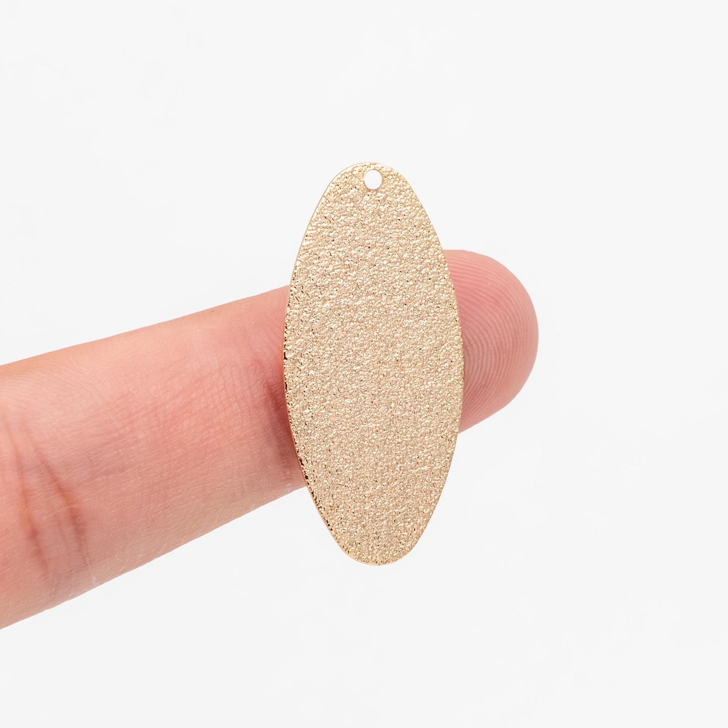 10pcs Gold Oval Disc Pendants 31mm, Gold plated Brass Geometric Disk Charms (GB-265-F)