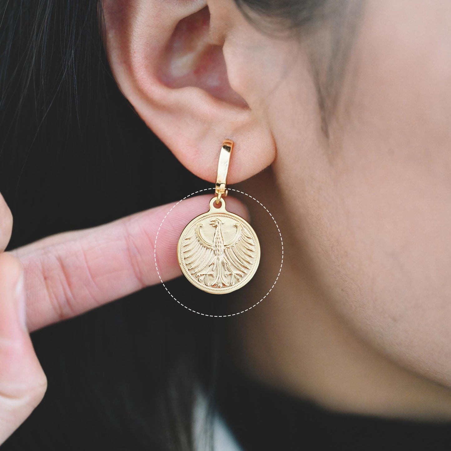 10pcs Gold/ Silver Round Coin Charms, Gold/ Rhodium plated Brass Disk Pendants, Jewelry Supplies (GB-1746)