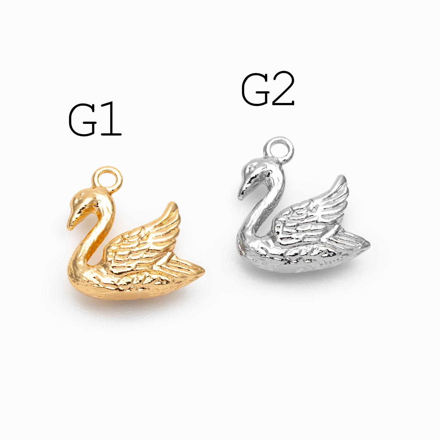 10pcs Gold Bird Charm, Real Gold plated Brass Bird Pendant, Earring Charm (GB-2691)