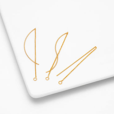 10pcs Ear Threader Findings for Handmade Jewelry, Craft Supplies (GB-1299)