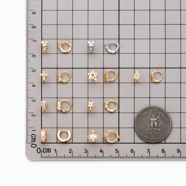 4pcs Gold Tiny Cartilage Hoop Earrings, Tragus Hoop, Rook Hoop, Helix Hoop, Cartilage Hoop, Cartilage Clicker Hoop (GB-3474)