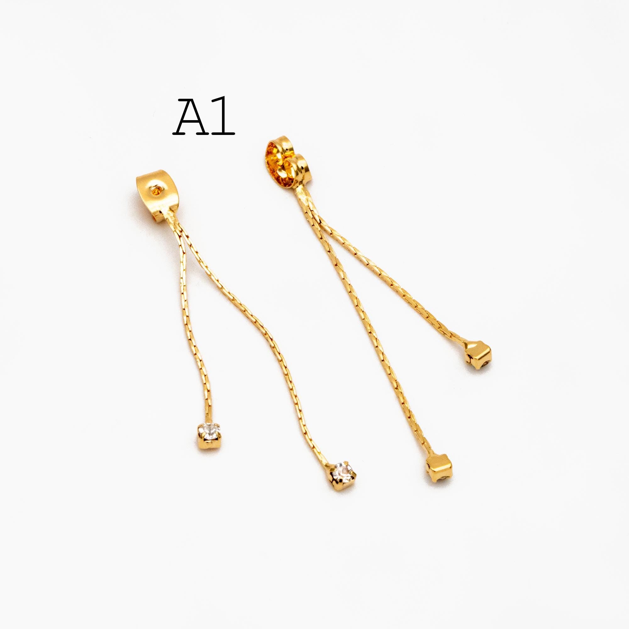 10pcs Trendy Tassel Ear Nuts, Tassel Ear Back Stoppers (GB-245)