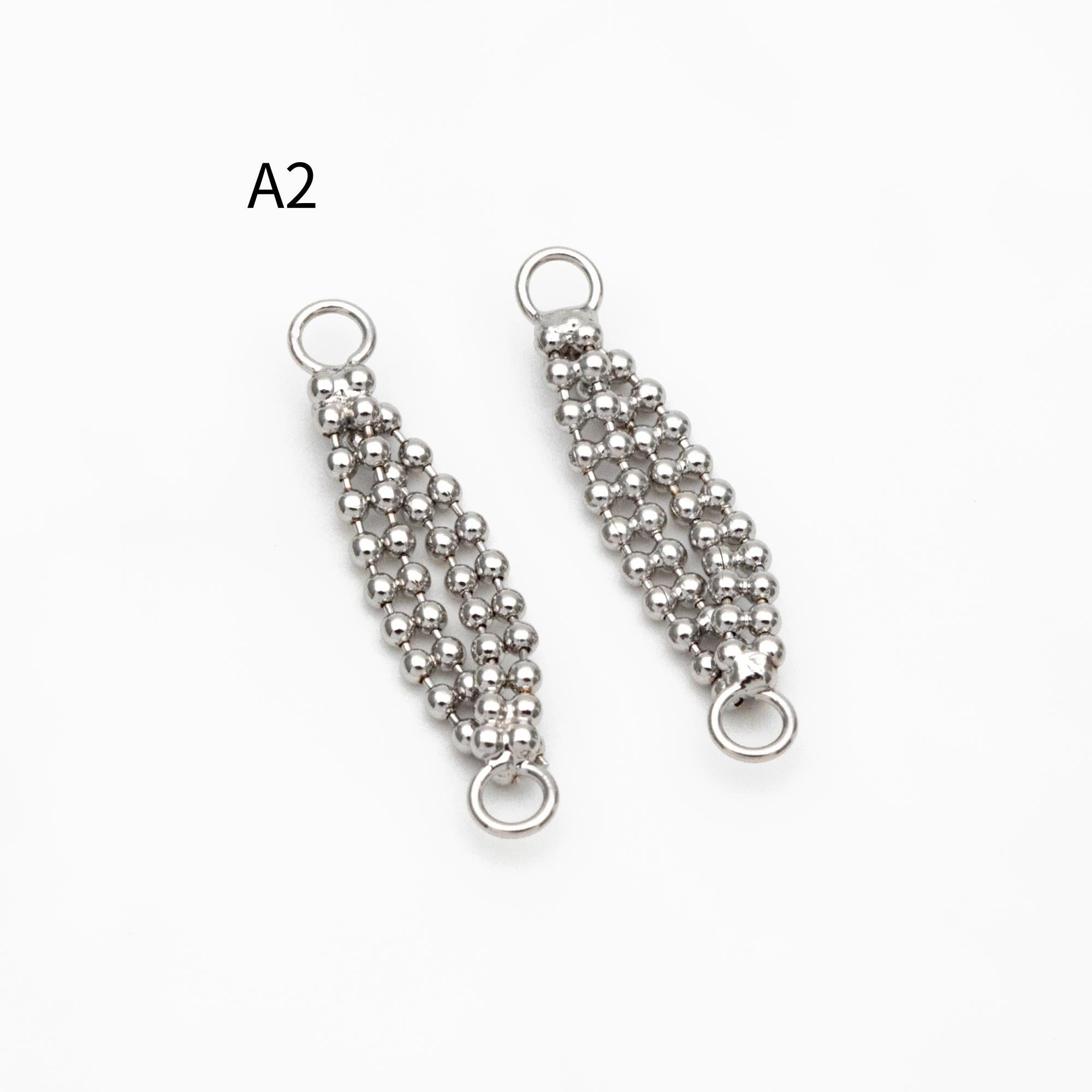 10pcs Gold/ Silver Tassel Charms, Tassel Connectors with Jump Rings (GB-244)