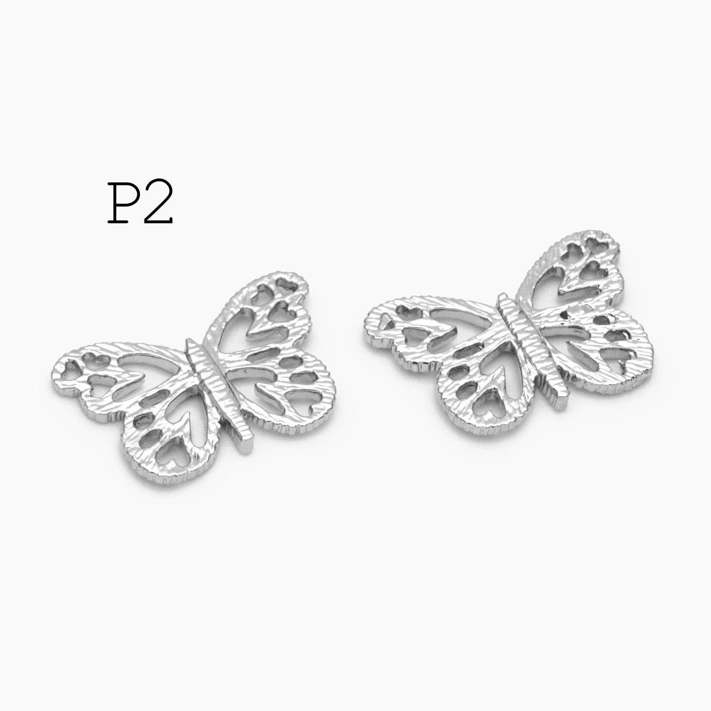 4pcs Delicate Butterfly Charms for Jewelry Making, Gold plated Butterfly Pendants (GB-3561)