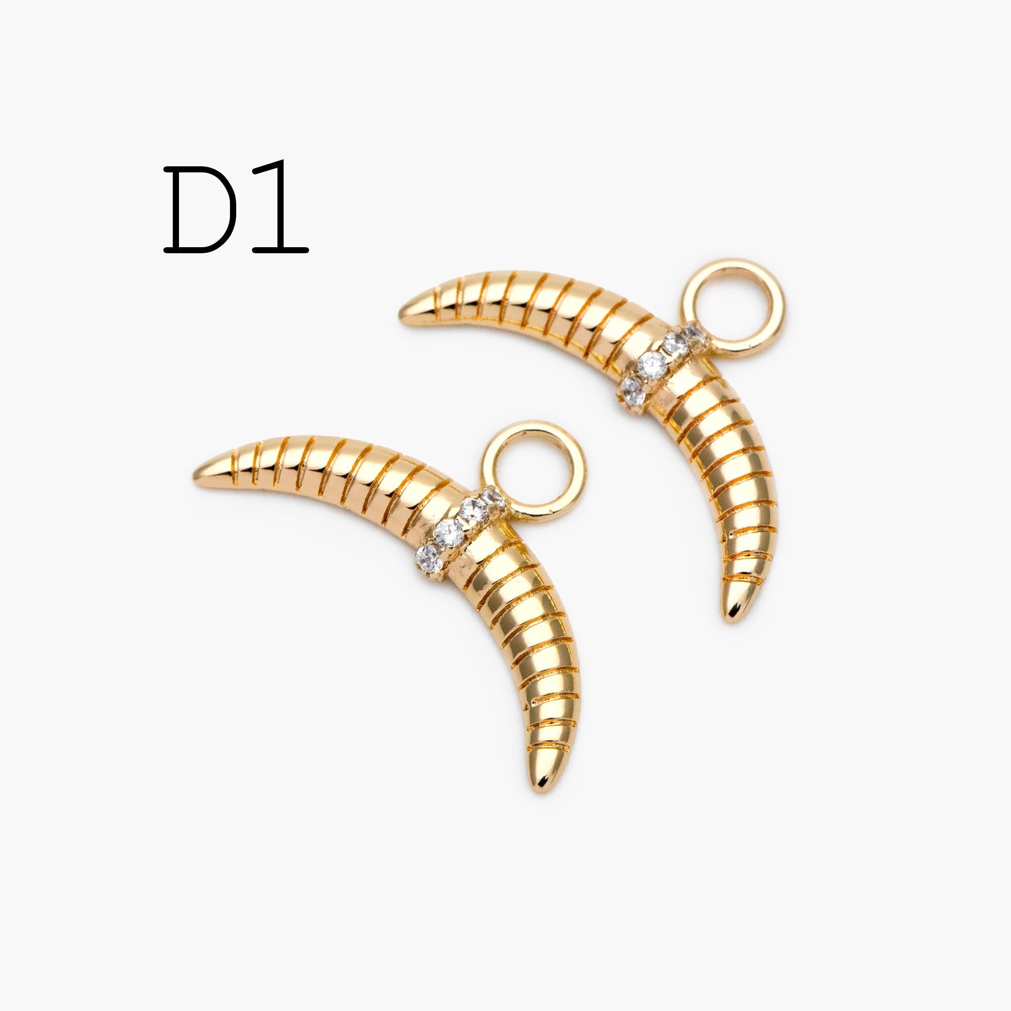 4pcs Gold/ Silver Tone OX Head Skull Charm, Ox Horn Charm, Real Gold/ Rhodium plated Brass, Buffalo Head Pendant (GB-3616)