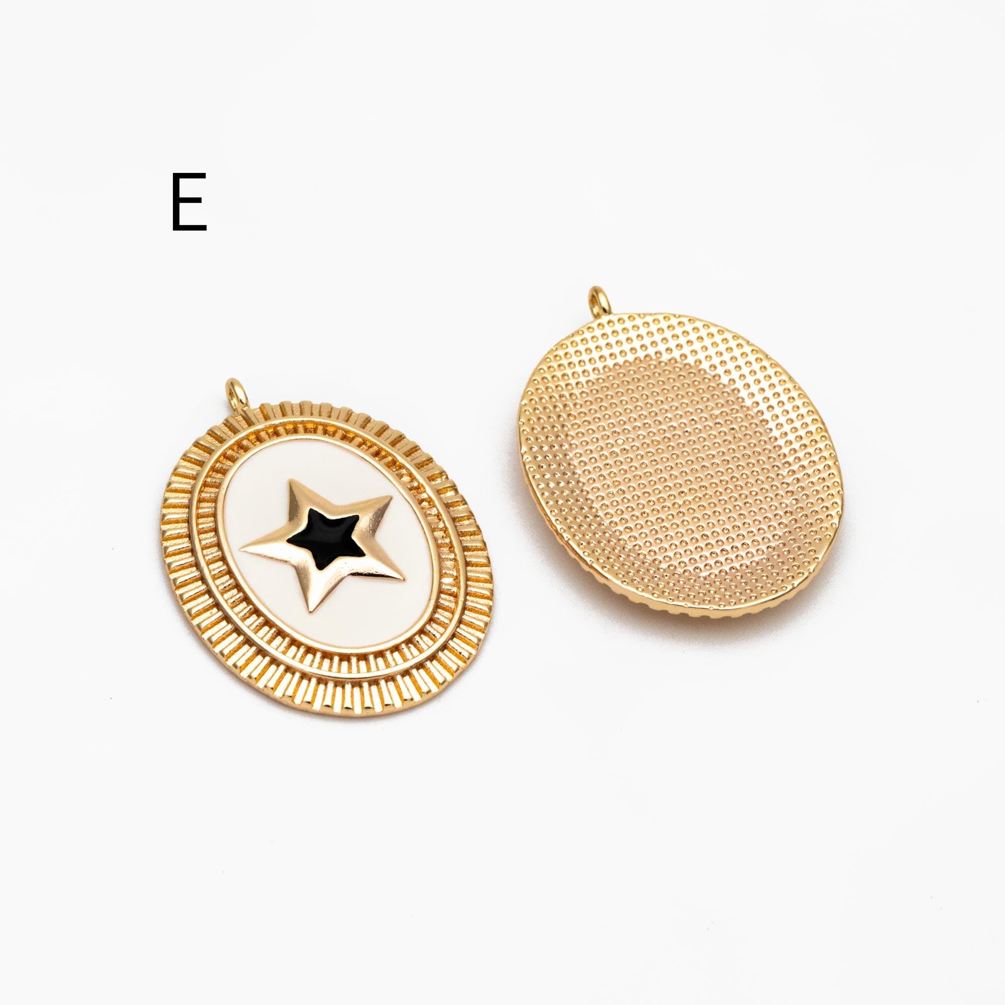 4pcs Gold Star Charm, Earring Findings, Jewelry Making, Diy Material, Jewelry Supplies (GB-2900)