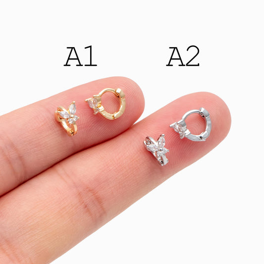4pcs Gold Tiny Cartilage Hoop Earrings, Tragus Hoop, Rook Hoop, Helix Hoop, Cartilage Hoop, Cartilage Clicker Hoop (GB-3474)