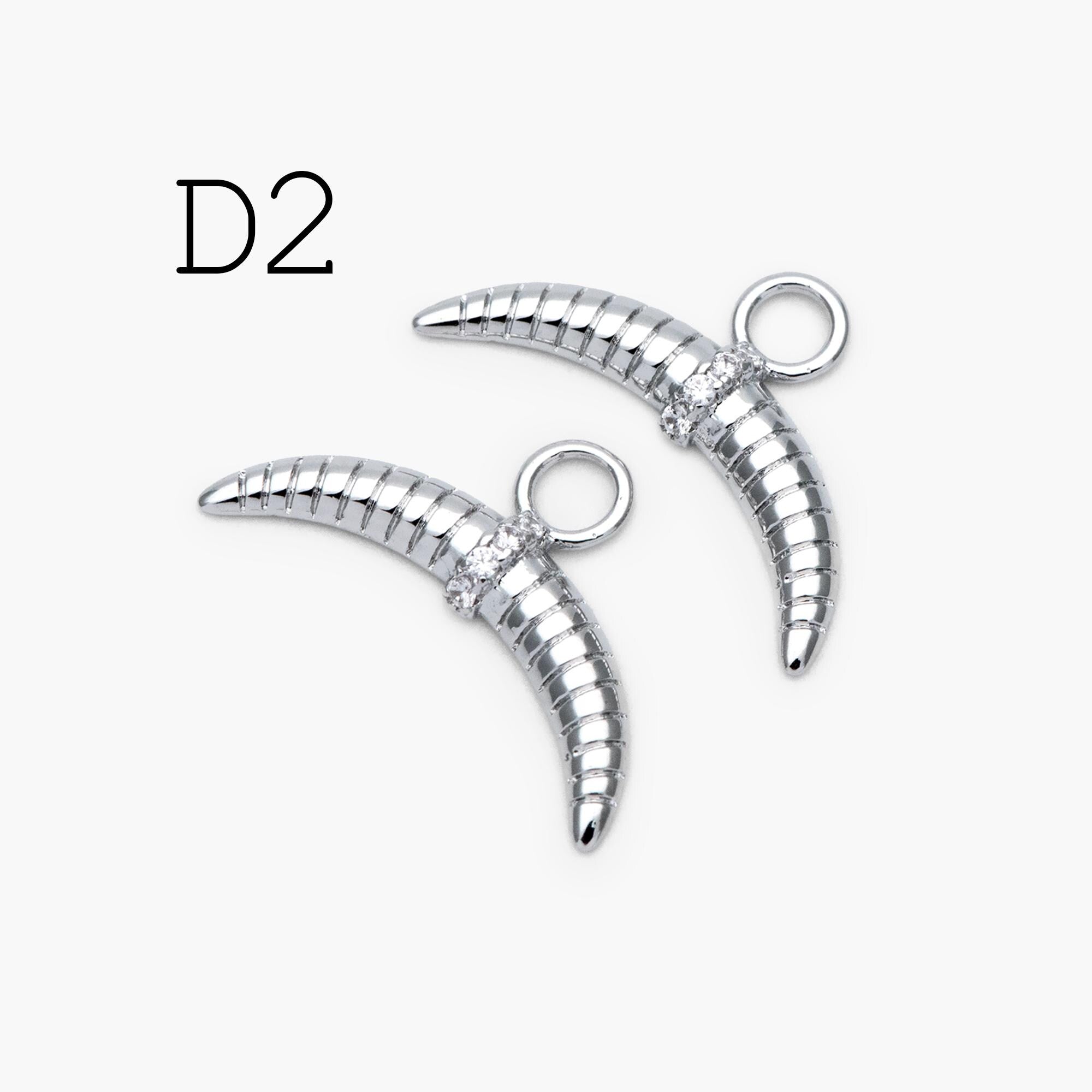 4pcs Gold/ Silver Tone OX Head Skull Charm, Ox Horn Charm, Real Gold/ Rhodium plated Brass, Buffalo Head Pendant (GB-3616)