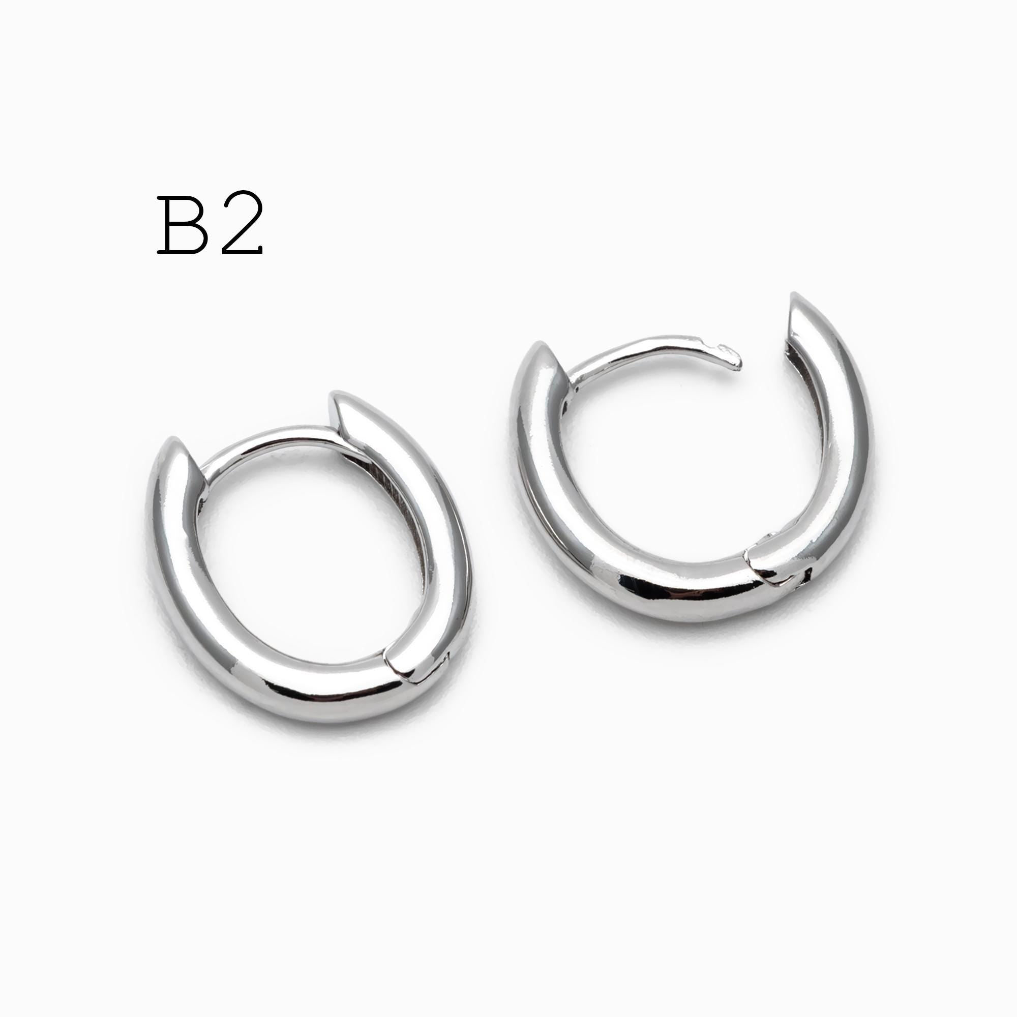 10pcs Gold/ Silver tone Oval Leverback Ear Hooks 14x10mm, Gold/ Rhodium plated on Brass, Earring Hoop Components (GB-1656)
