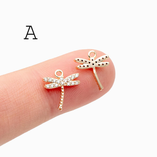 4pcs Dragonfly Charms for Crafting and Jewelry Design (GB-3196)