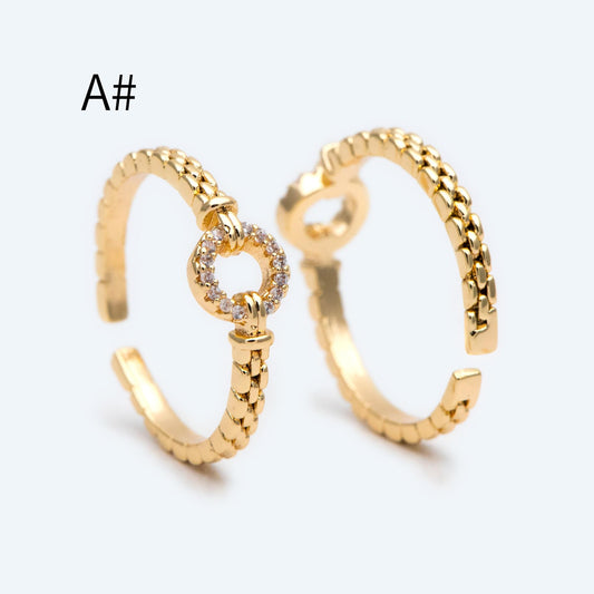 4pcs Gold CZ Ring, Dainty Ring, Stackable Ring, Rings for Women (#JZ-015)