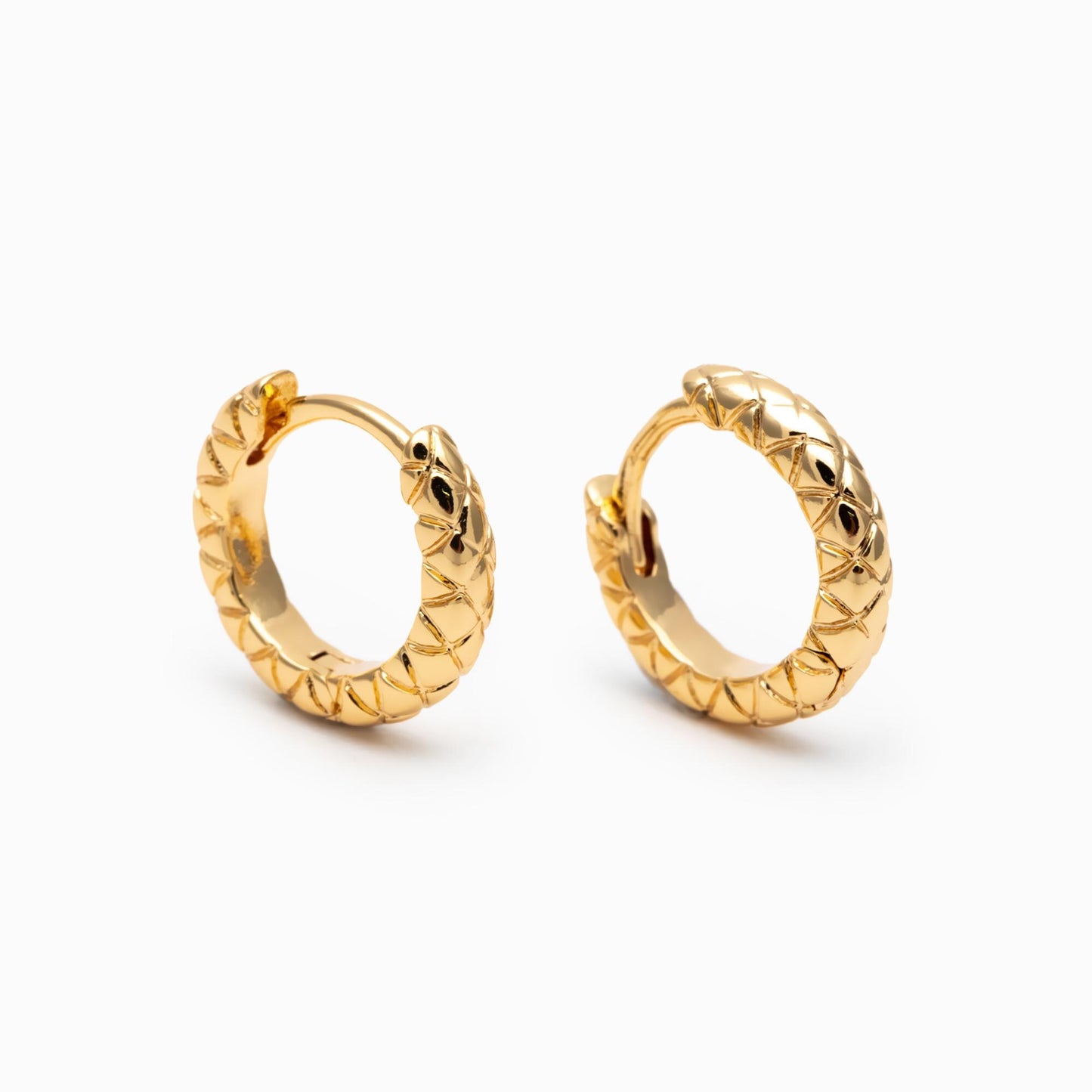 10pcs Gold/ Silver Textured Hoop Earrings, Huggie Earrings, Minimalist Earring, Small Gold Hoops Earring (GB-4741)