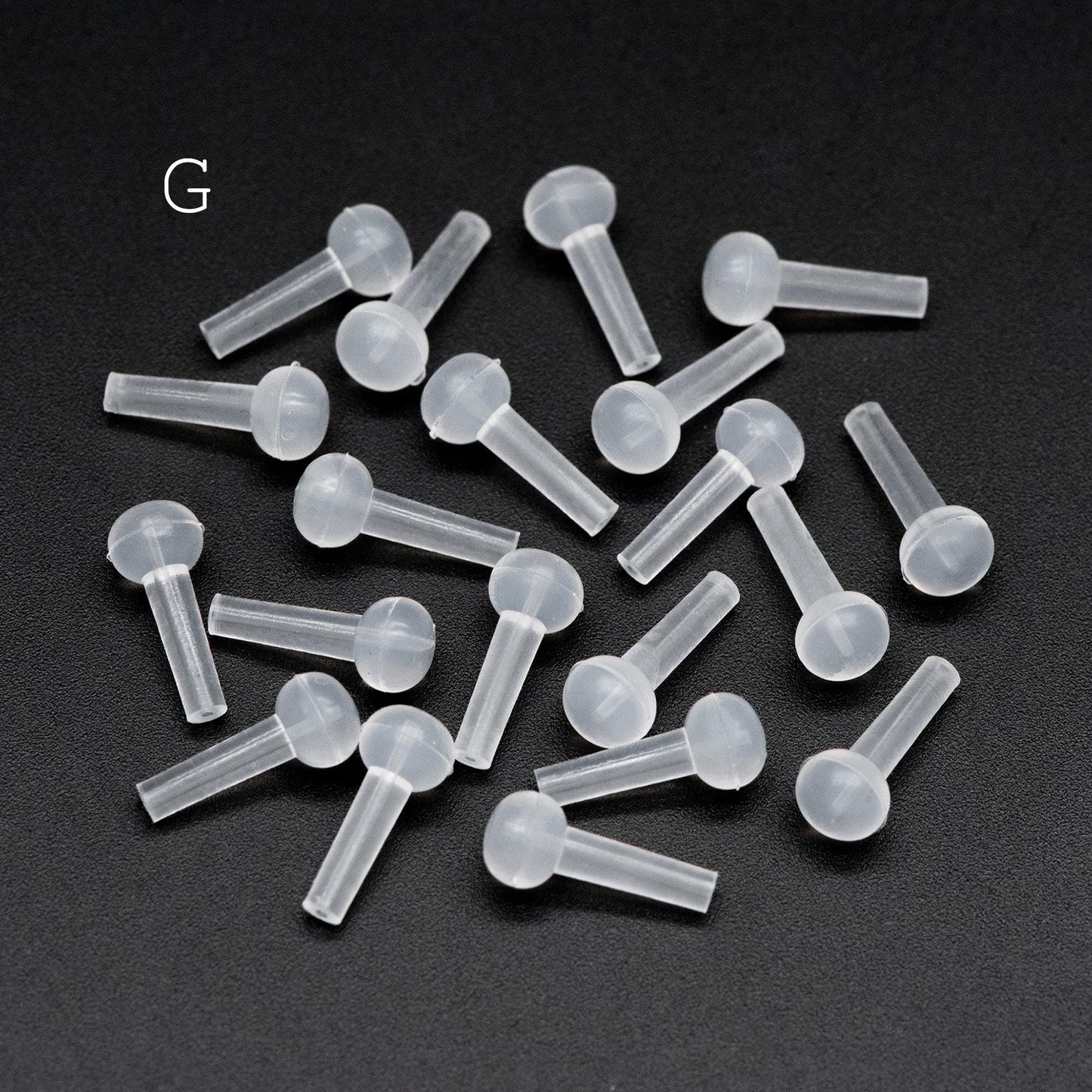 20pcs Gold/ Rhodium plated Ear Nuts, Earring Back Stoppers, Jewelry Findings Wholesale (#GB-651)