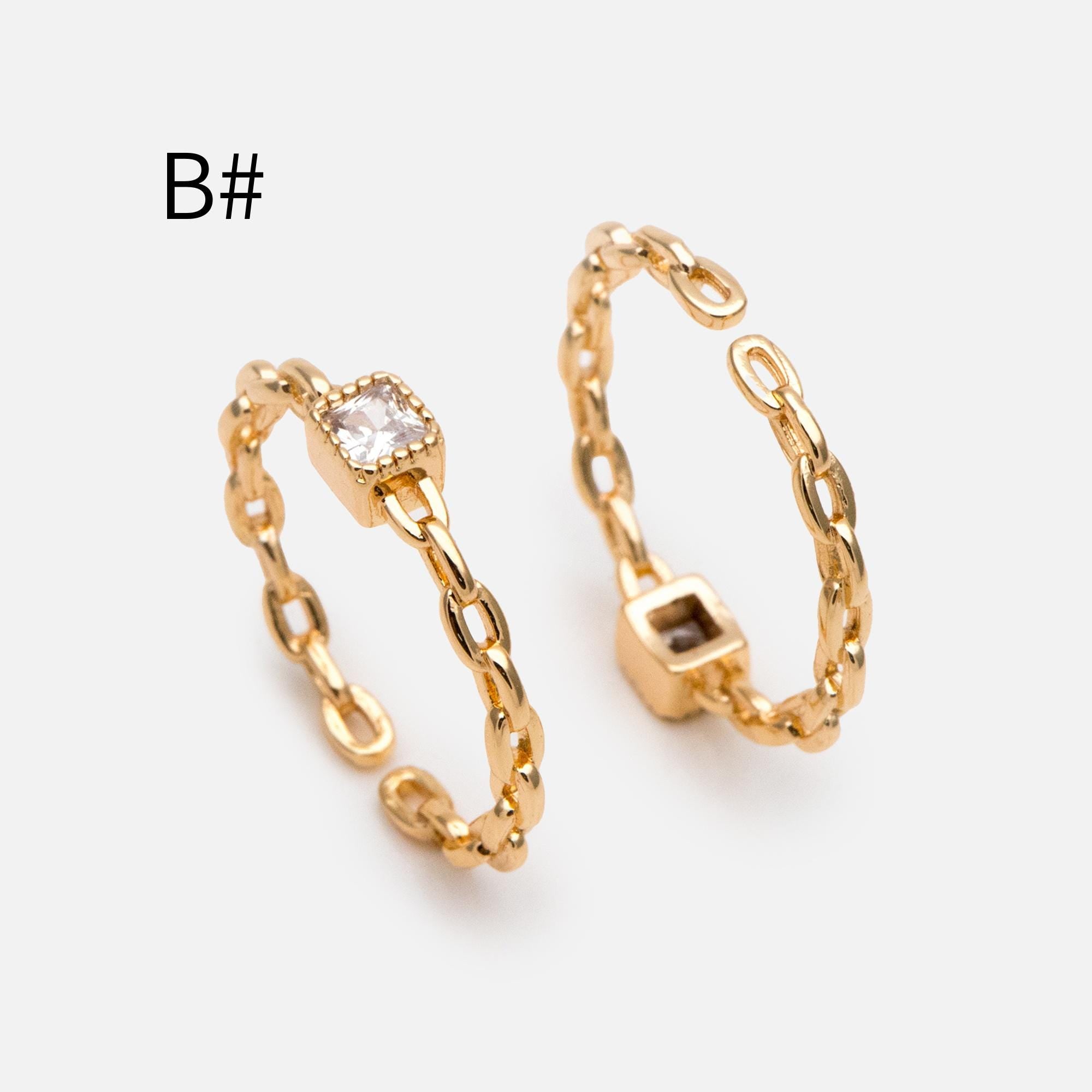 4pcs Gold CZ Ring, Dainty Ring, Stackable Ring, Rings for Women (#JZ-015)