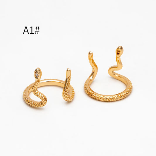 4pcs CZ Pave Gold/ Silver Tone Snake Ring, Evil Eye Ring, Weeding Ring, Fashion Rings, Dainty Rings, Adjustable Ring (#JZ-023)