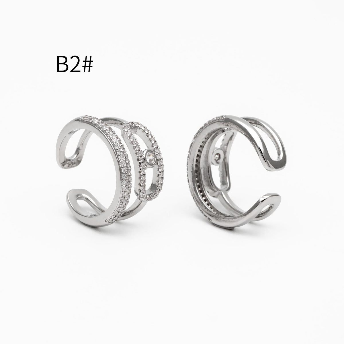4pcs CZ Pave Gold/ Silver Tone Snake Ring, Evil Eye Ring, Weeding Ring, Fashion Rings, Dainty Rings, Adjustable Ring (#JZ-023)