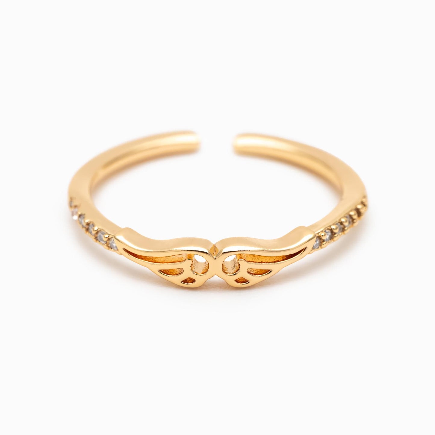 4pcs CZ Pave Wing Ring, Modern Style Ring, Fashion Rings, Dainty Rings, Adjustable Ring (#JZ-002)