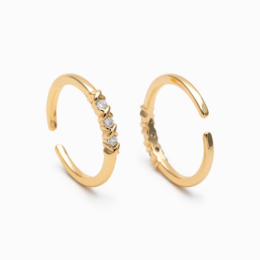 4pcs CZ Pave Gold/ Silver Minimalist Ring, Dainty Ring, Thin Ring, Stackable Ring (#JZ-005)