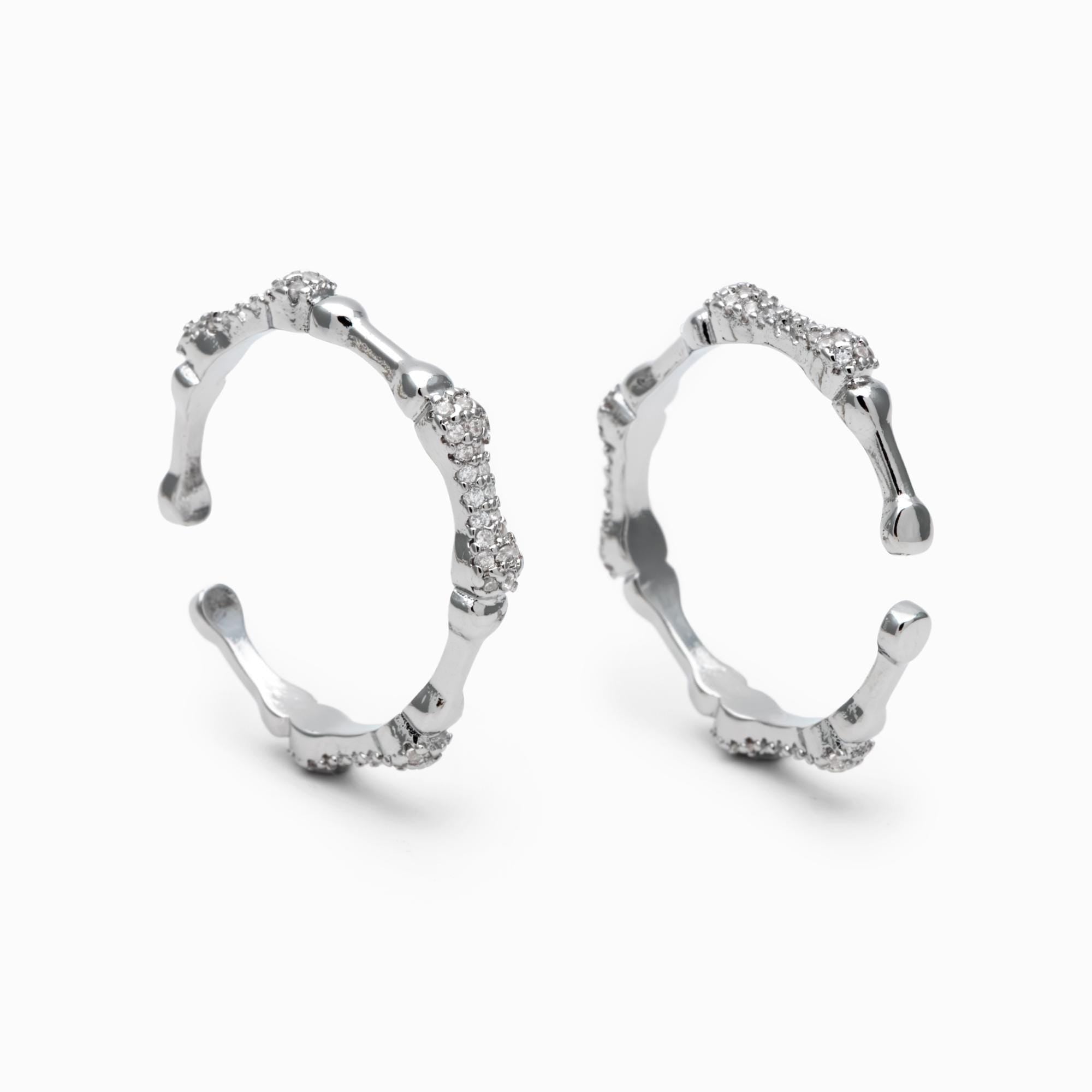 4pcs CZ Pave Gold Finger Ring, Bone Ring, Everyday Ring, Modern Style Ring, Fashion Rings, Dainty Rings (#JZ-009)