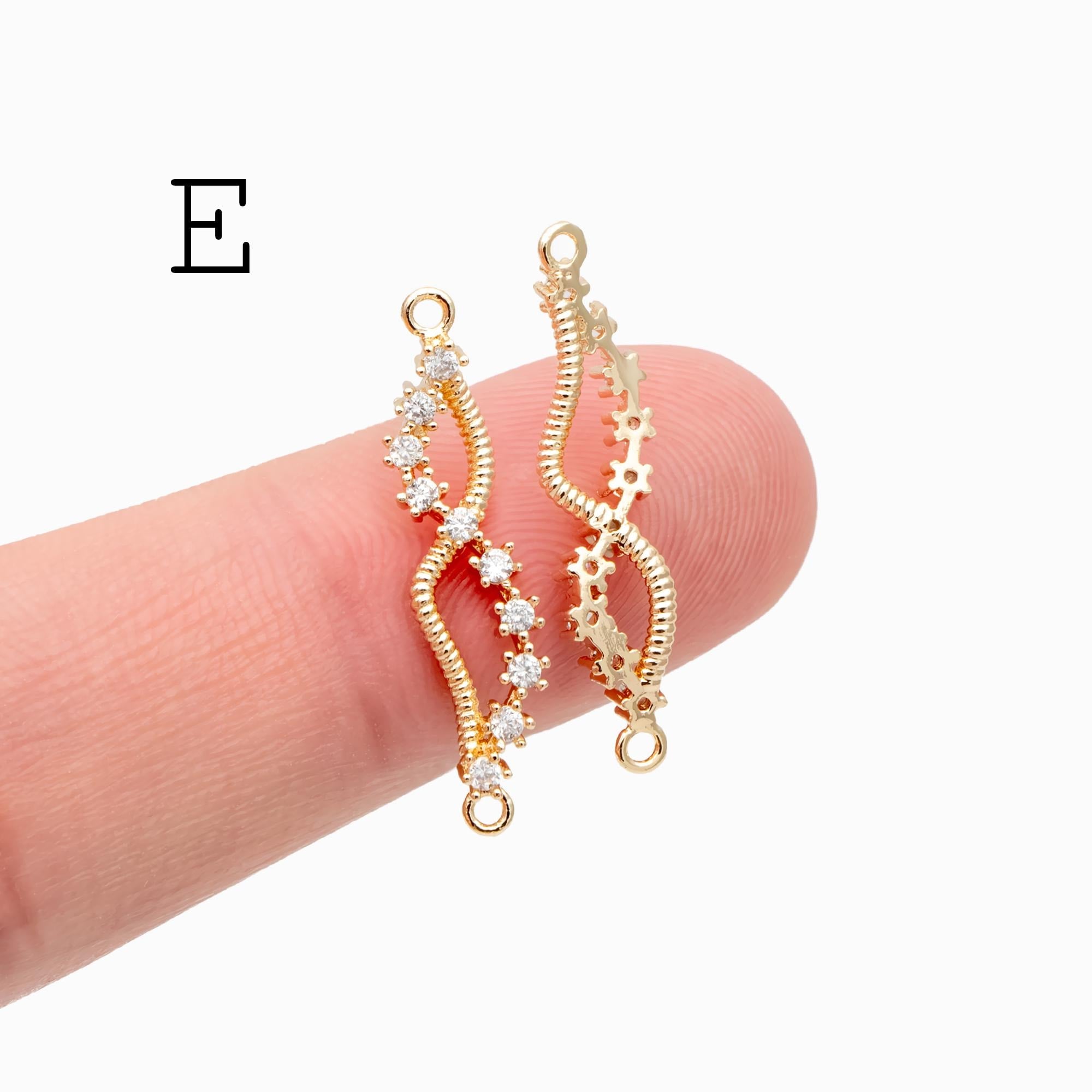 4pcs Gold Chain Connector Links, Bracelet Connector, Earring Findings, Jewelry Making, Diy Material, Jewelry Supplies (GB-2197)