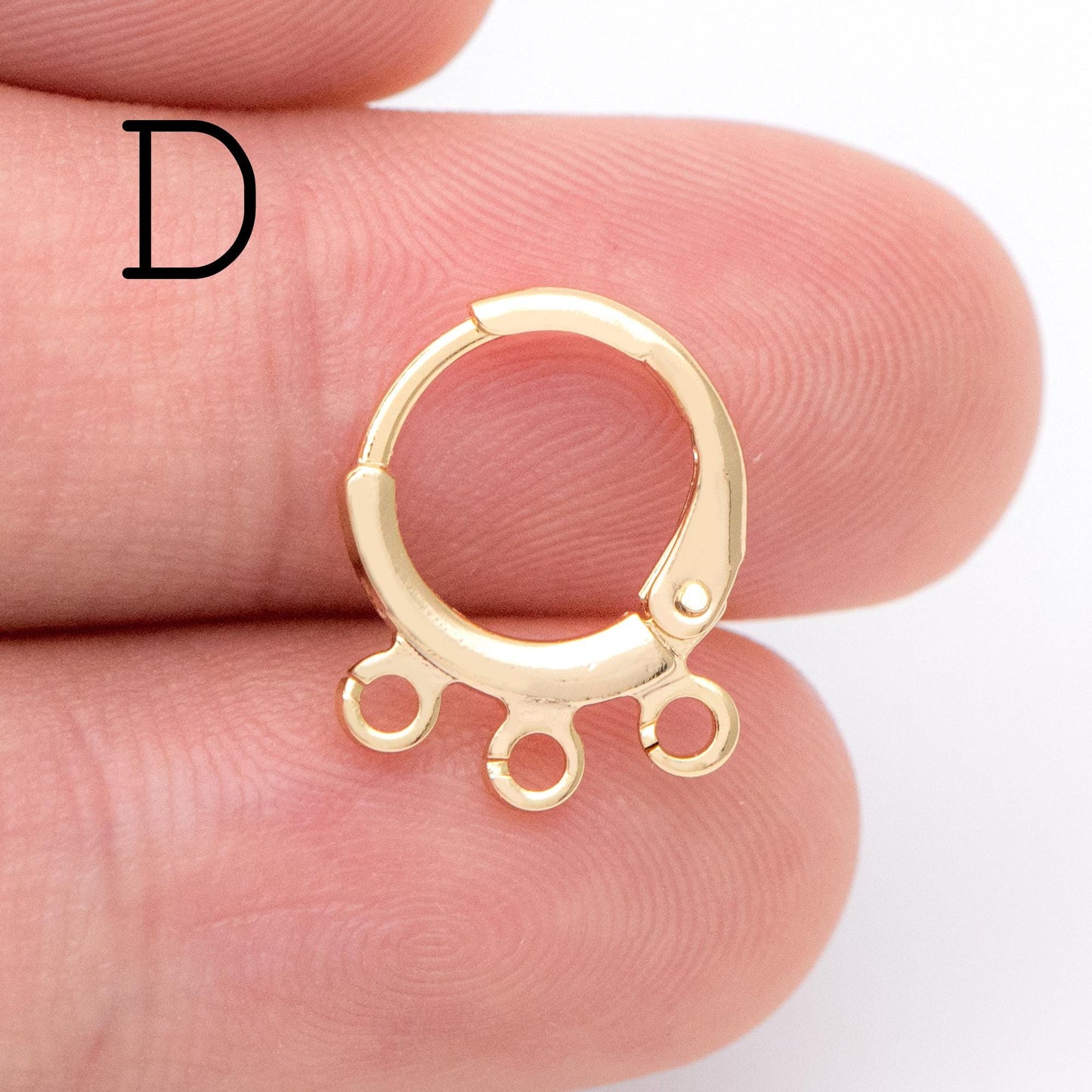 20pcs Minimalist Leverback Ear Hooks, Gold/ Rhodium(silver)/ Rose Gold, Hoop Earring Components, Huggie Ear Wires (GB-475)