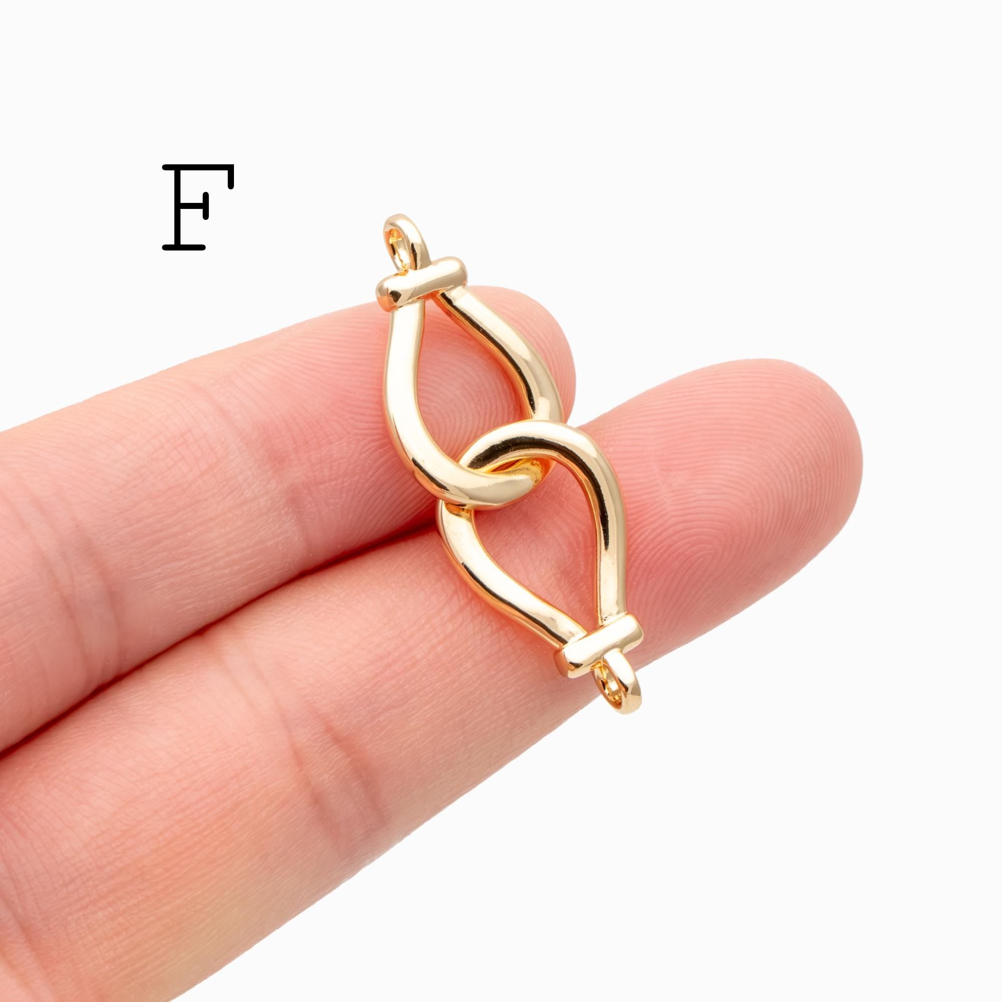 4pcs Gold Chain Connector Links, Bracelet Connector, Earring Findings, Jewelry Making, Diy Material, Jewelry Supplies (GB-2197)